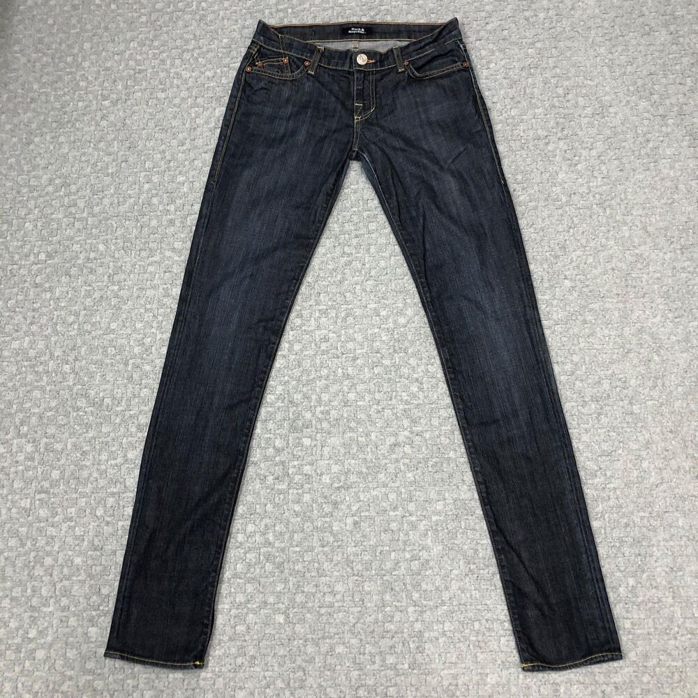 Rock & Republic Berlin Skinny Jeans Womens 27 Blue Dark Wash Low Rise Stretch